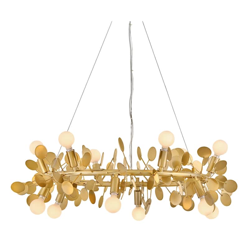 Lark 84406 Lolli 12 Light 30" Wide Abstract Chandelier - Distressed Brass