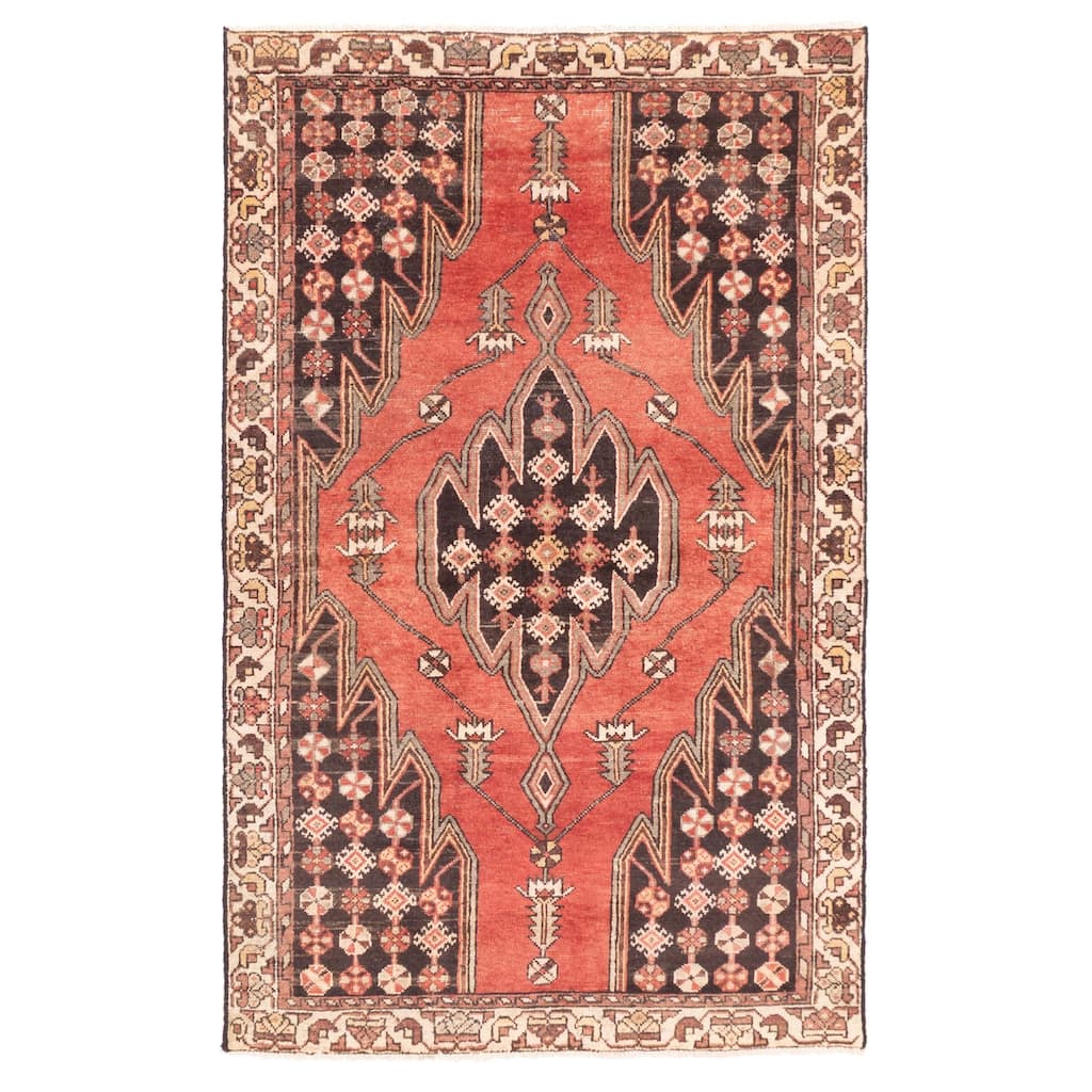 ECARPETGALLERY Hand-knotted Andelz Light Red Wool Rug - 3'10 x 6'2
