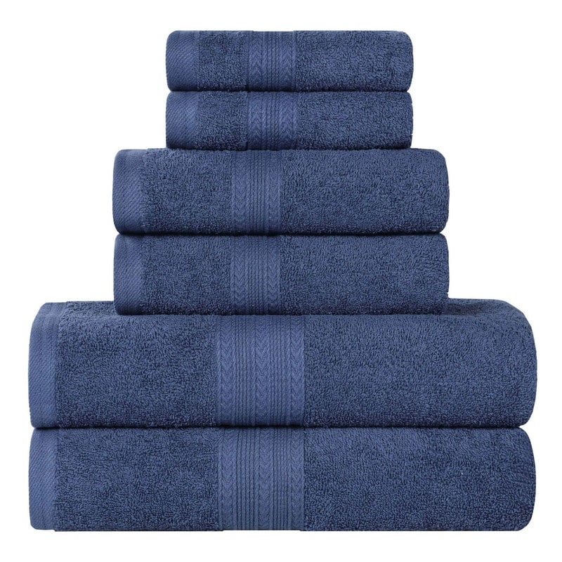 Eco-Friendly Sustainable Cotton 6-Piece Bathroom Towel Set