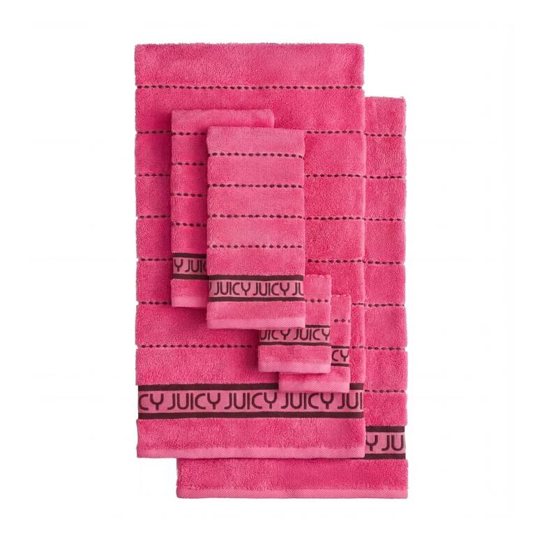 Juicy Couture 6-Piece Towel Set 2 Bath Towels 2 Hand Towels 2 Washcloths - 28"x54"/16"x26"/12"x12"