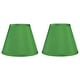 preview thumbnail 25 of 88, Hardback Faux Silk Conical Lamp Shade, 5 inch Top, 9 inch Bottom, 7 inch Slant Set of 2 - Kelly Green Silk
