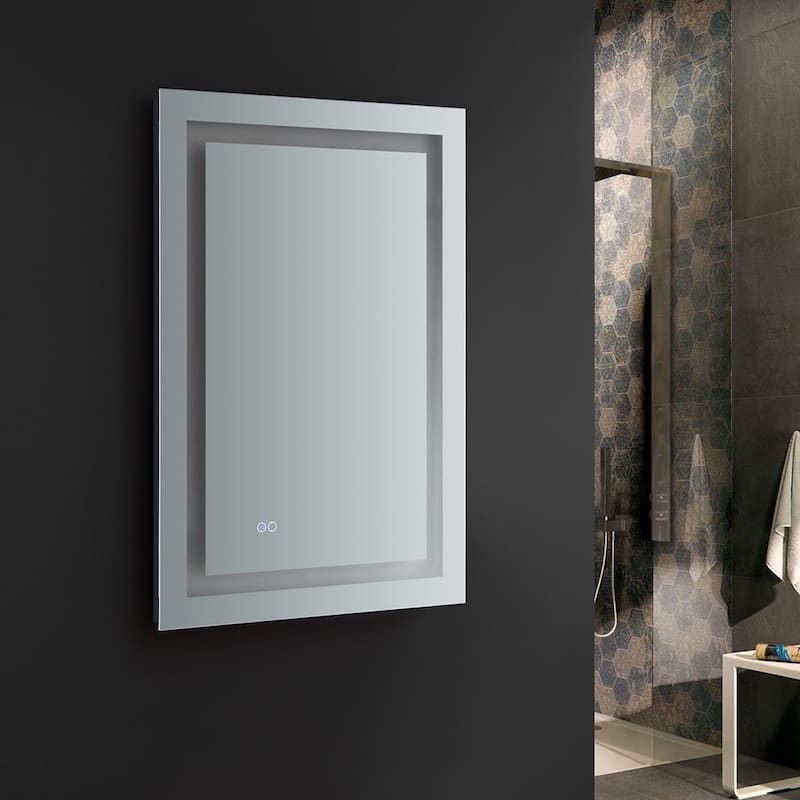 Fresca Luminosa 36" x 24" Framed Bathroom Mirror with LED Lighting and