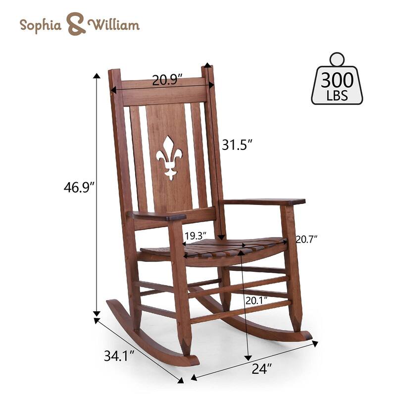 Outdoor Wooden Rocking Chair