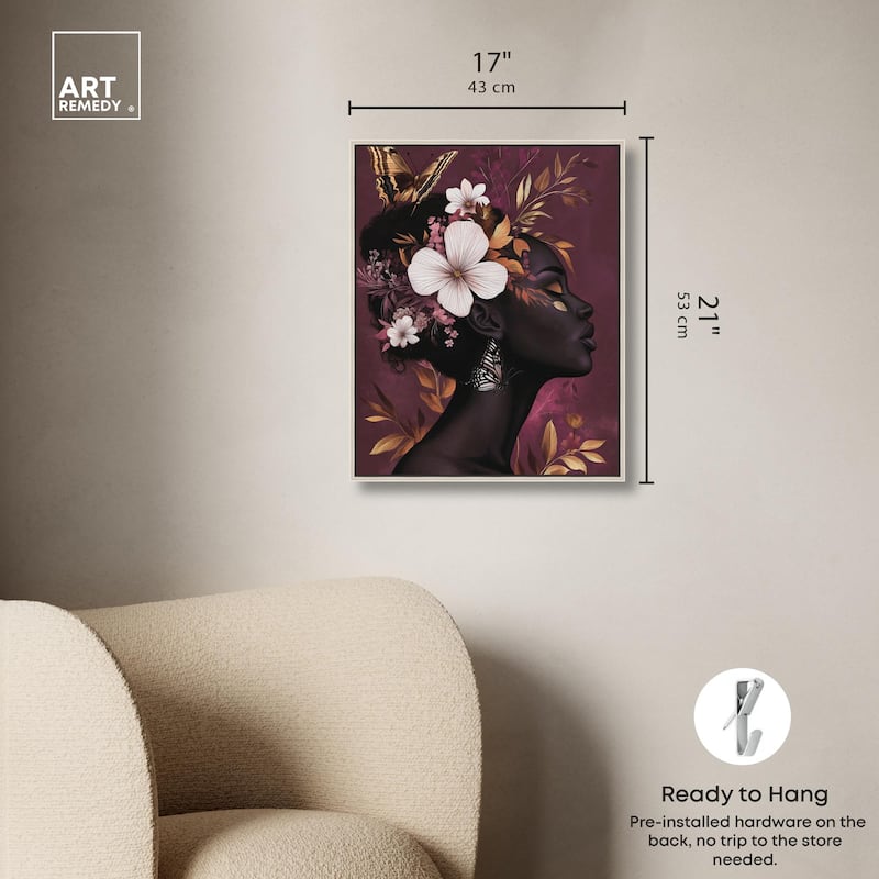 She Blooms in Darkness I Canvas by Art Remedy
