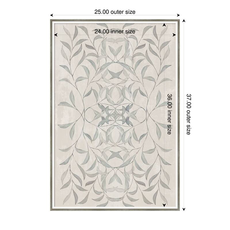 Amanti Art Framed Fabric Pinboard Soft Symmetry of Botanical Patterns by Hannah Dawson Printed Bulletin Board