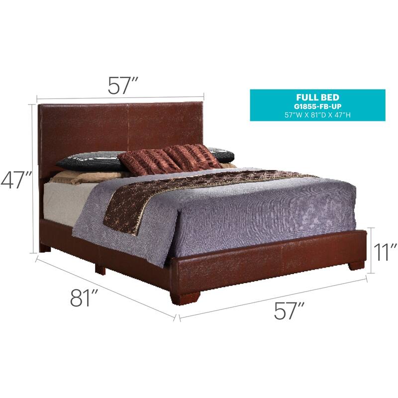 Light Brown Full Bed with Casual Transitional Style, Warm Finish and Sturdy Frame for Cozy Bedroom Comfort and Style
