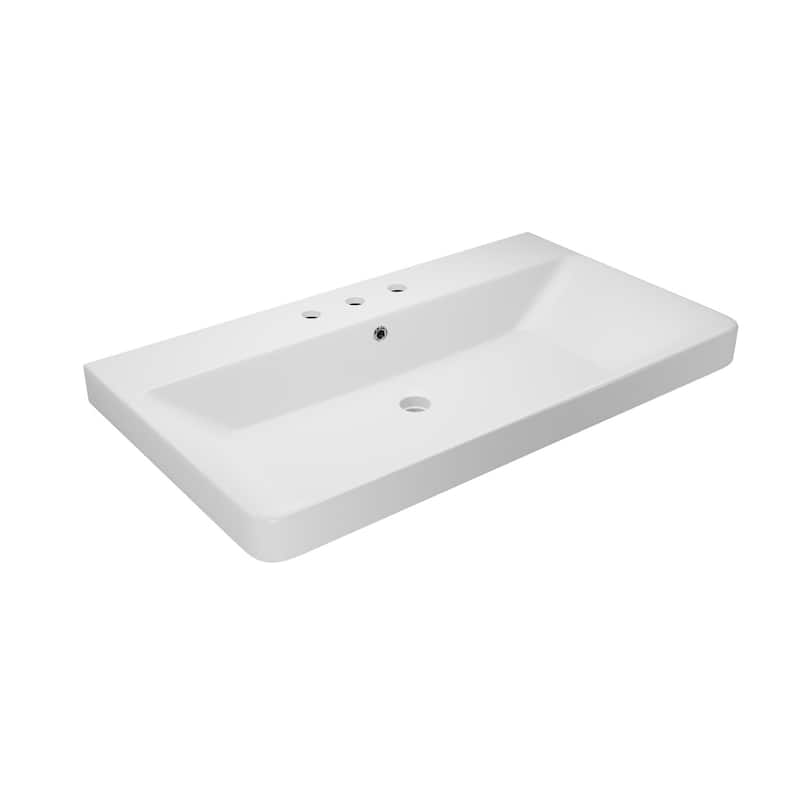WS Bath Collections Luxury 80.03 Luxury 31-11/16" Rectangular Ceramic - Matte White