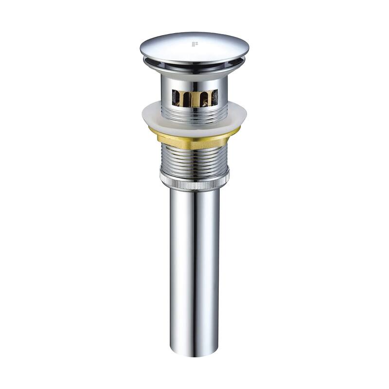 Fine Fixtures Modern Single Hole Bathroom Sink Faucet with Pop-up Drain and Strainer Basket