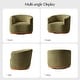 preview thumbnail 44 of 74, HULALA HOME Gema Modern 360°Swivel Chenille Ergonomic Barrel Accent Chair with Solid Wood Legs
