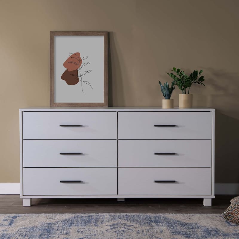 Grain Wood Furniture Loft 6-Drawer Dresser - Brushed White