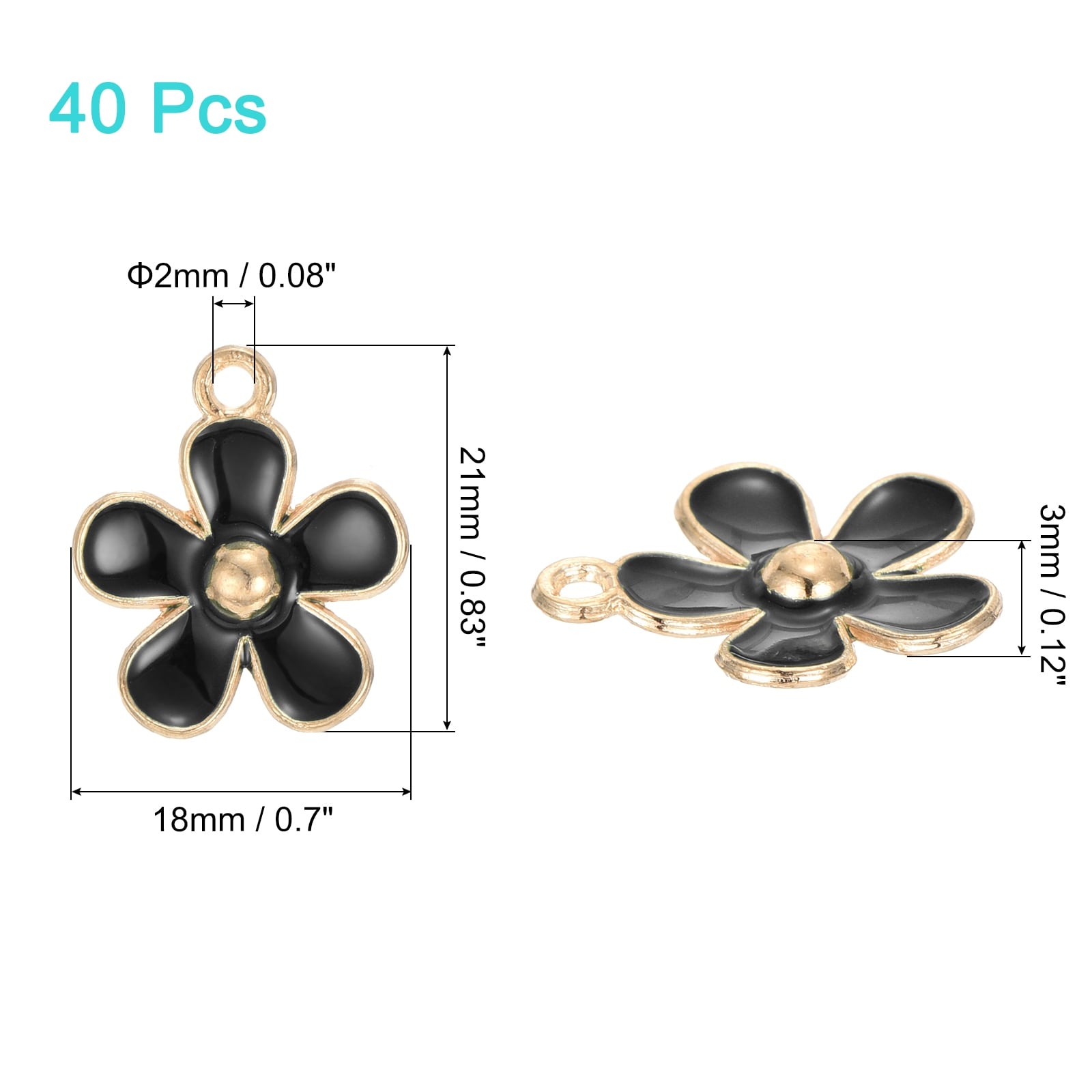 Flower Charm Pendants, Gold Plated Pendants DIY for Jewelry Making Bracelet Necklace Earrings Keychain Craft