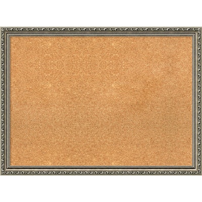 Framed Cork Board, Parisian Silver - 30 x 22-inch