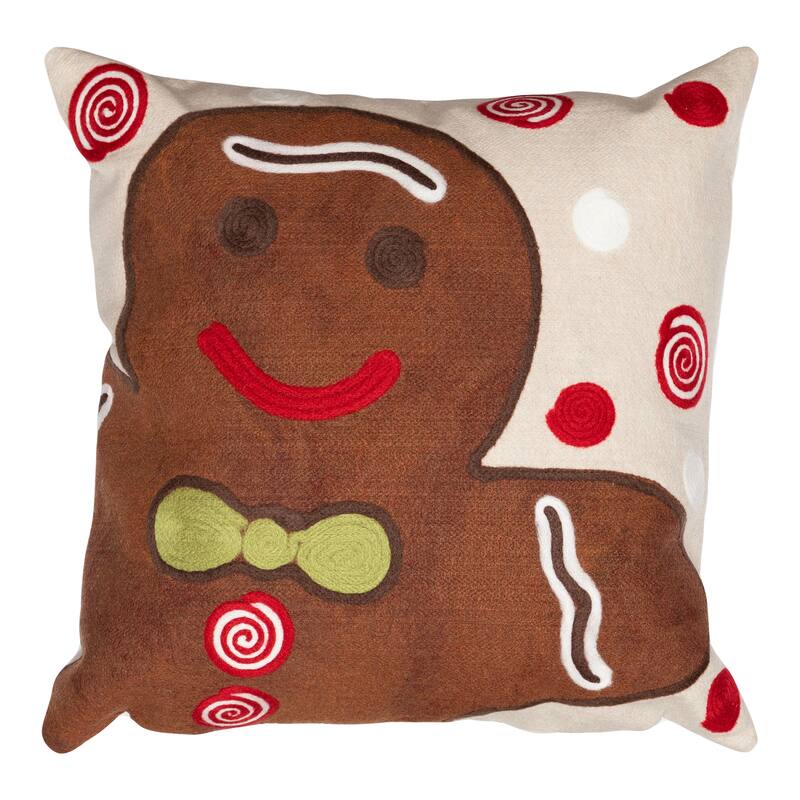Liora Manne Visions III Ginger Boy Indoor/Outdoor Pillow Chocolate 20" x 20"
