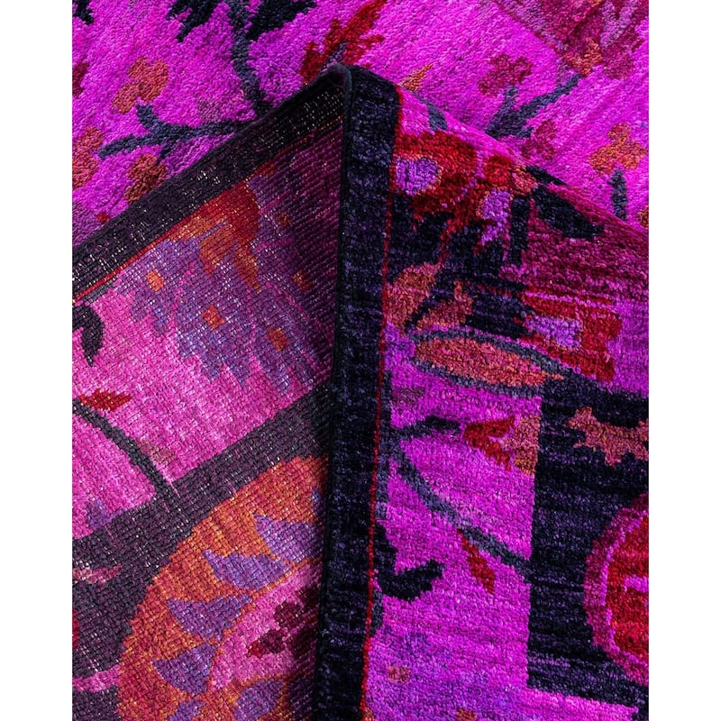 Vibrance One-of-a-Kind Hand-Knotted Area Rug - Pink, 5' 3" x 7' 5" - 5' 3" x 7' 5"