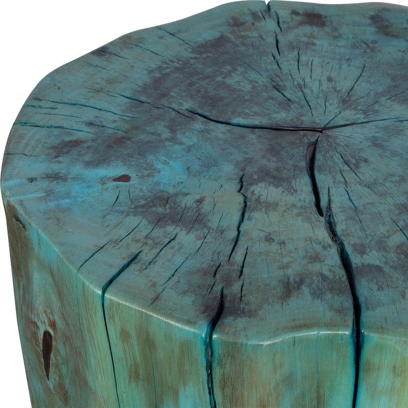 Uttermost Habitat Blue Accent Stool - 16"W x 20"H x 16"D