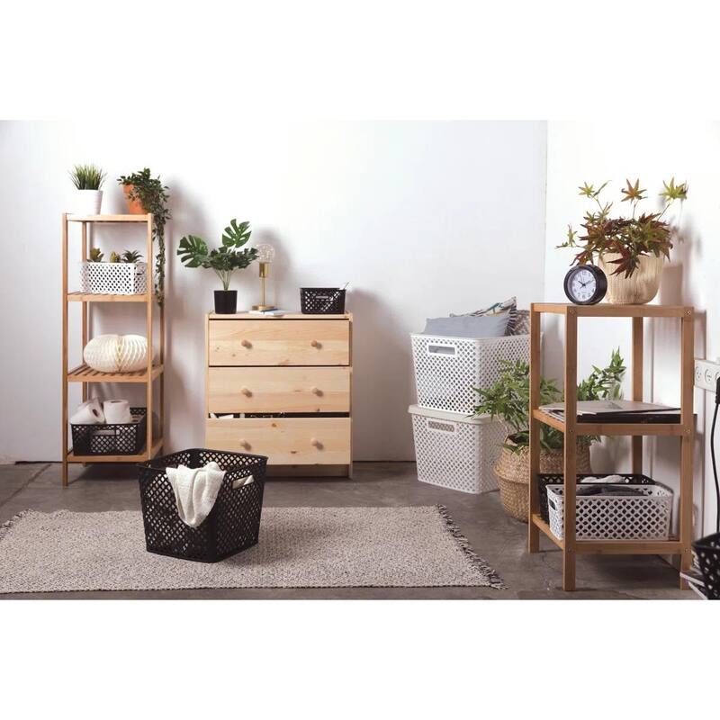 Decorative Cube Storage Basket, Set of 4