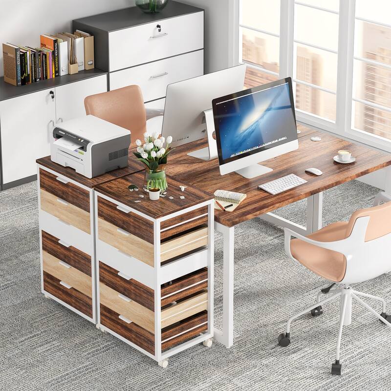 5-Drawer Chest & Wood 7 Drawer Storage Dresser Cabinet