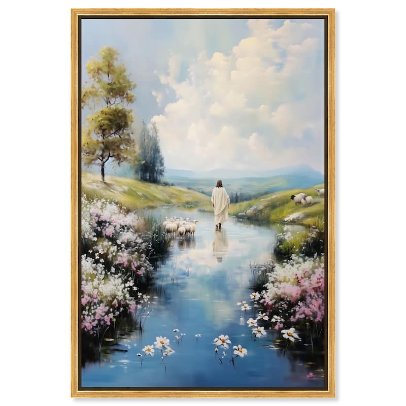 Caretaker's Calm Crossing I Canvas by Art Remedy - Gold - 24" x 36"