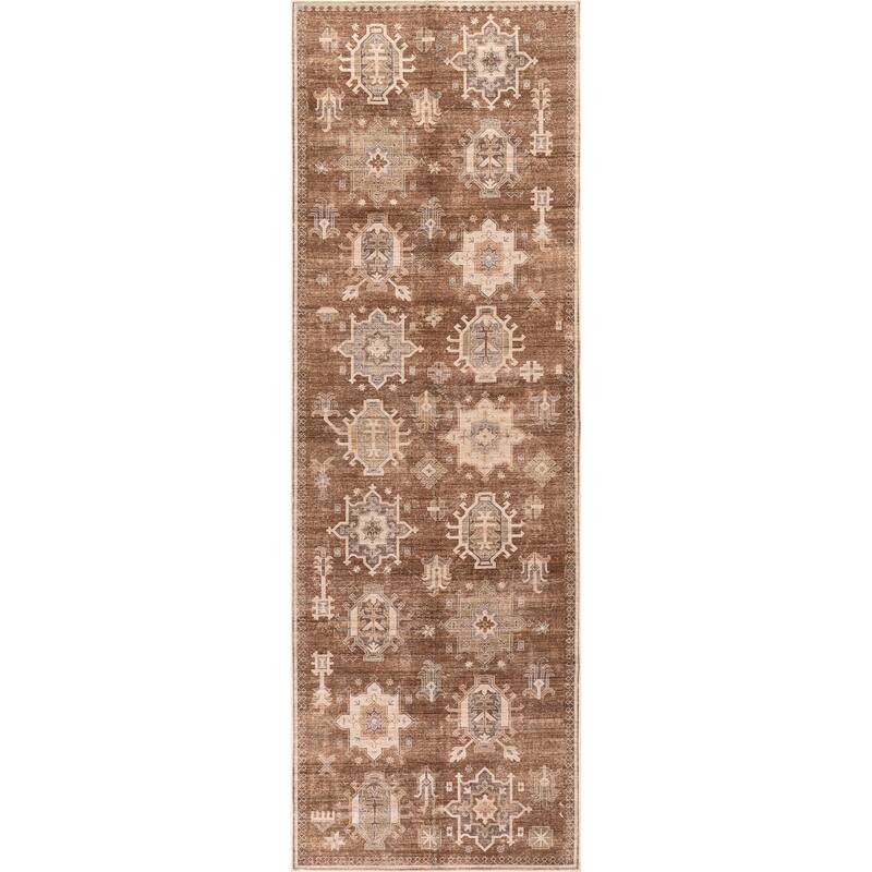 Nuloom Baylin SplashGuard Medallion Machine Washable Area Rug
