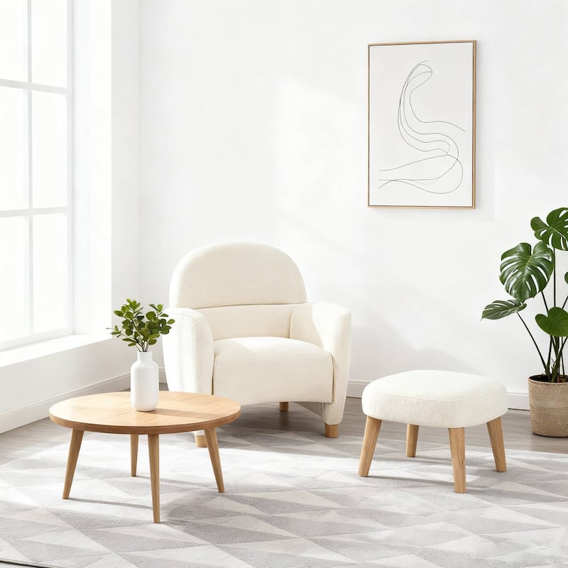 Sofa Chair Leisure Chair with Removable Ottoman, Side Chair Club Chair Upholstered Chair Office Chair