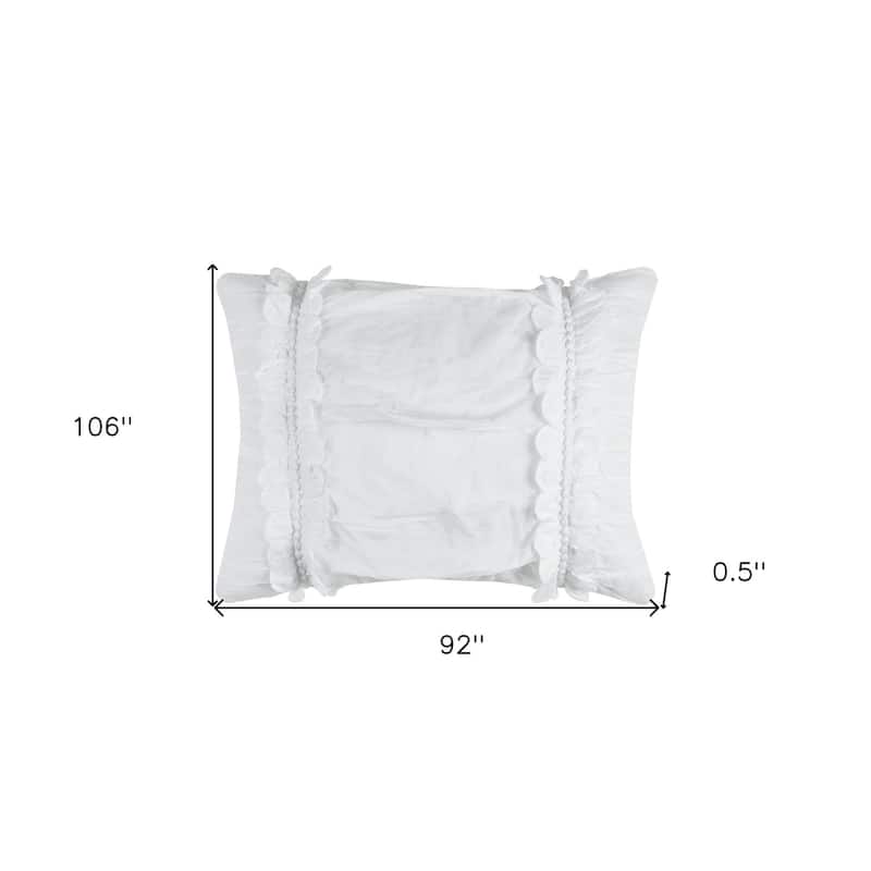 White King 100% Cotton 300 Thread Count Machine Washable Down Alternative Comforter