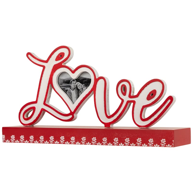 Love Valentine's Day Photo Frame Tabletop Decoration - 12"