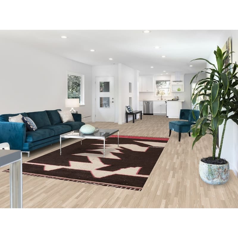 Modern Abstract Moroccan Oriental Area Rug Hand-knotted Wool Carpet - 5'11" x 9'10"