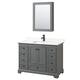 Option Dark Gray, Black Trim, Giotto Quartz Top