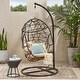 preview thumbnail 1 of 14, Outdoor Egg Wicker Chair by Christopher Knight Home Brown