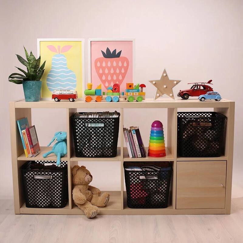 Decorative Cube Storage Basket, Set of 4