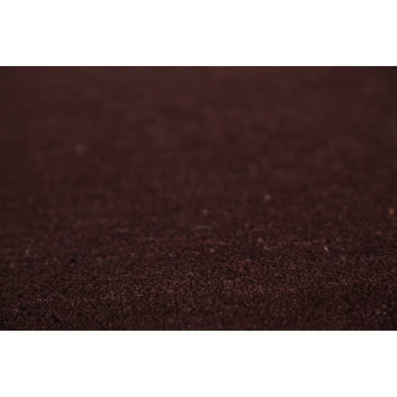 Brown Gabbeh Area Rug Handmade Oriental Wool Carpet - 8'1" x 9'8"
