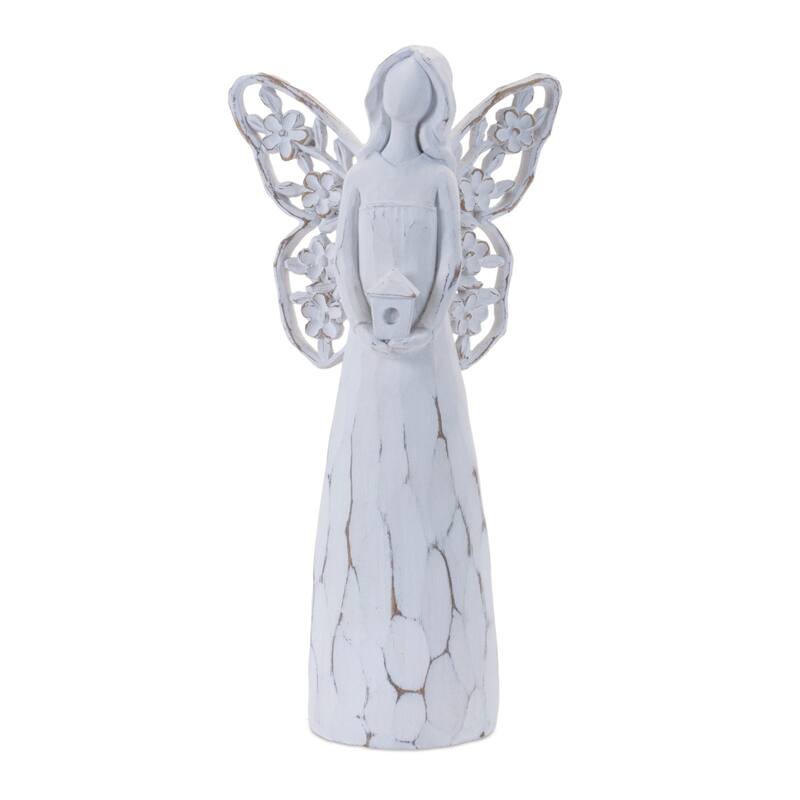 Butterfly Winged Angel Figurines - 10.25" - White - Set of 4