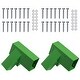 preview thumbnail 1 of 6, Heavy-Duty Durable and Rust Resistant Steel Swing Brackets for Backyard Playground Set Wooden Swing, Green Corner