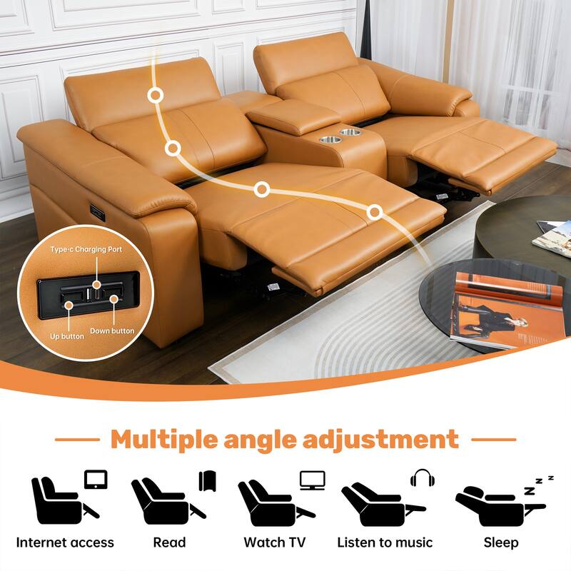 Power Recliner 3-Piece Loveseat Set with Storage Console