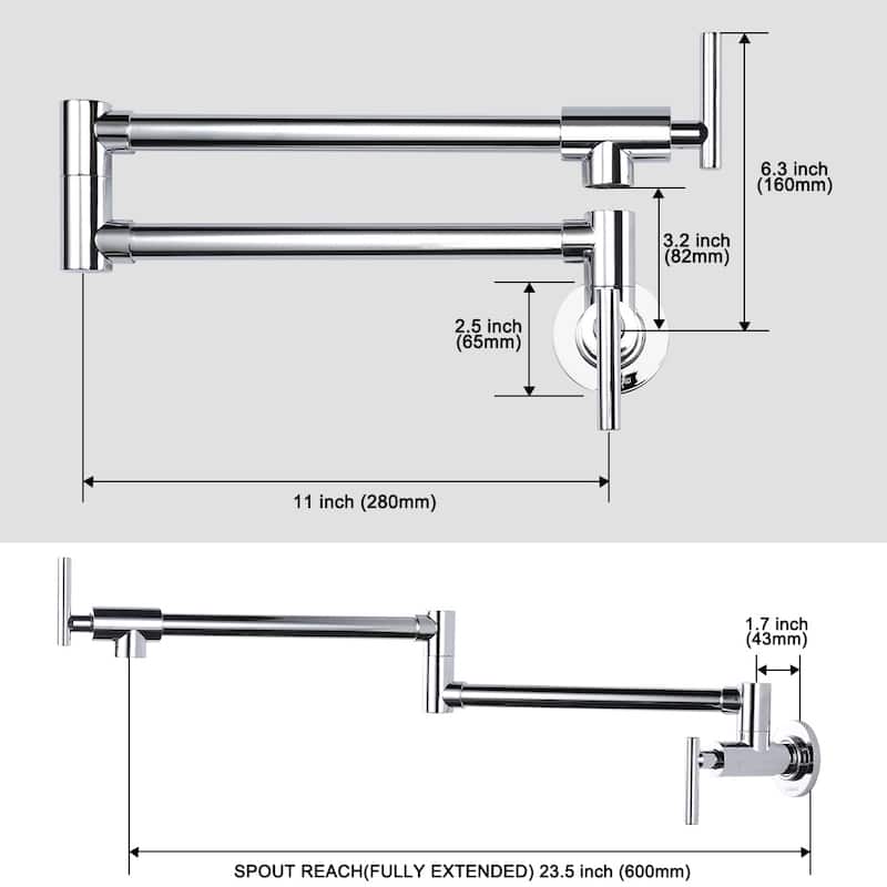 WOWOW Folding Wall Mount Faucets Stretchable