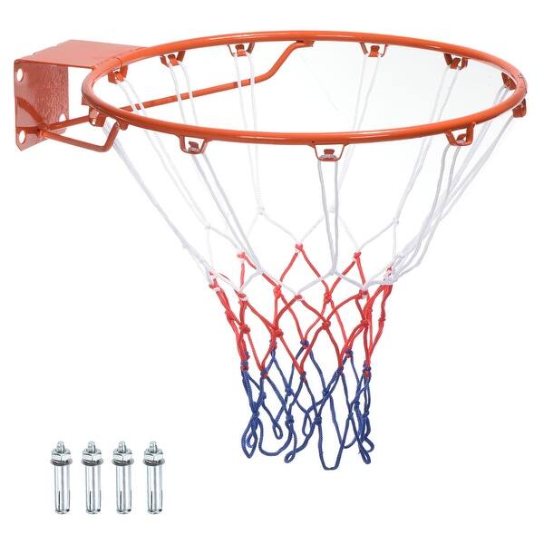 slide 2 of 8, 18" Basketball Rim Wall Door Mounted Standard Goal (Solid Steel), Orange