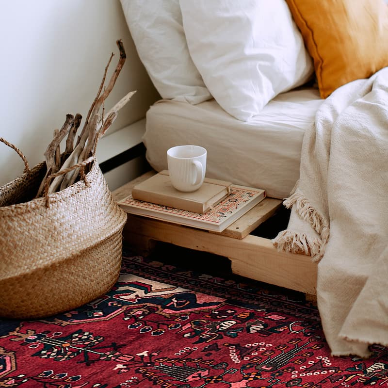 ECARPETGALLERY Hand-knotted Andelz Red Wool Rug - 4'9 x 8'11