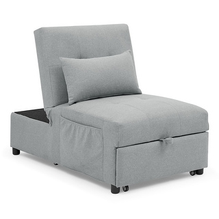 convertible-chair-bed-linen-bed-sofa-with-wheels-and-folding-ottoman