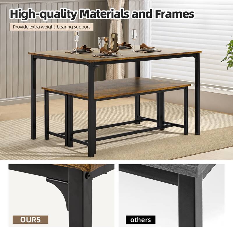 Space-Saving Dining Table Set,Ideal for Small Spaces - Featuring a Stylish Faux Marble or Wood Grain Table with Modern Chairs