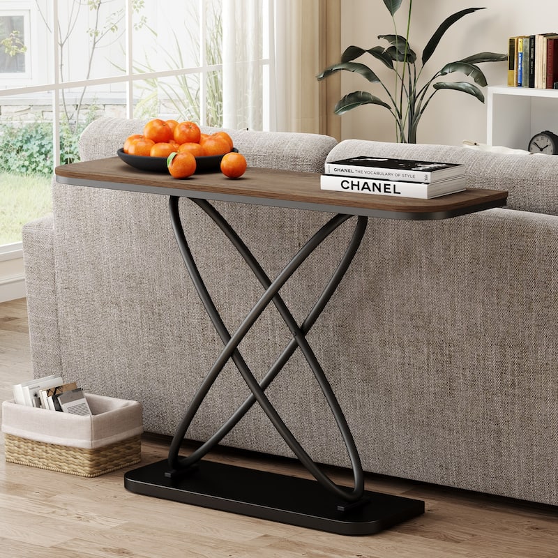 47.4" Industrial Console Table for Entryway Sofa Table - 47.4"L x 14"W x 32.8"H
