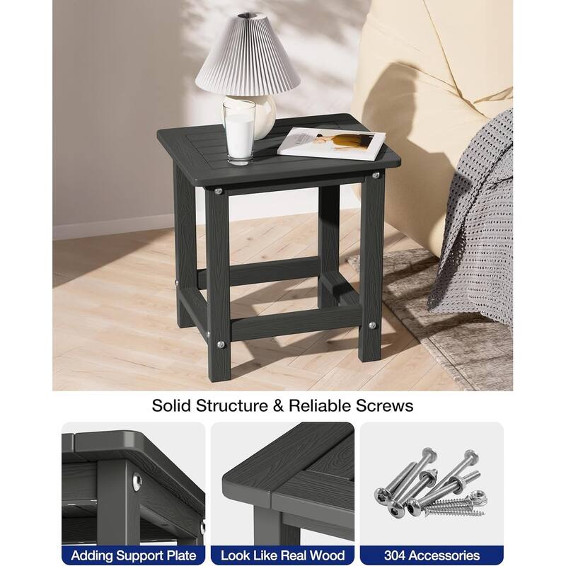 WINSOON HIPS All Weather Outside Table Adirondack Side Table