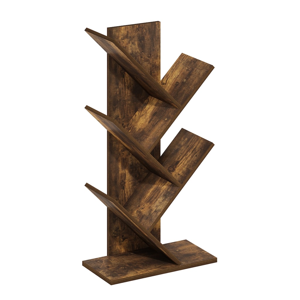 30.32 in. Tall Pine Wood 5-Shelf Bookcase