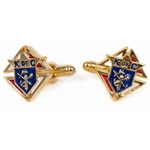 Knights Of Columbus Goldtone Cufflinks