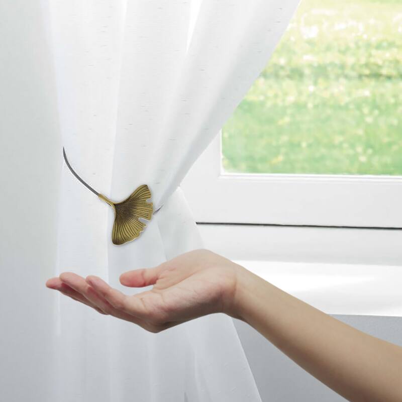 Magnetic Curtain Tieback Ginkgo Leaf Design
