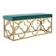 preview thumbnail 21 of 27, SAFAVIEH Fleur Moroccan Glam Velvet Rectangle Bench - 44.5" x 16.5" x 19"