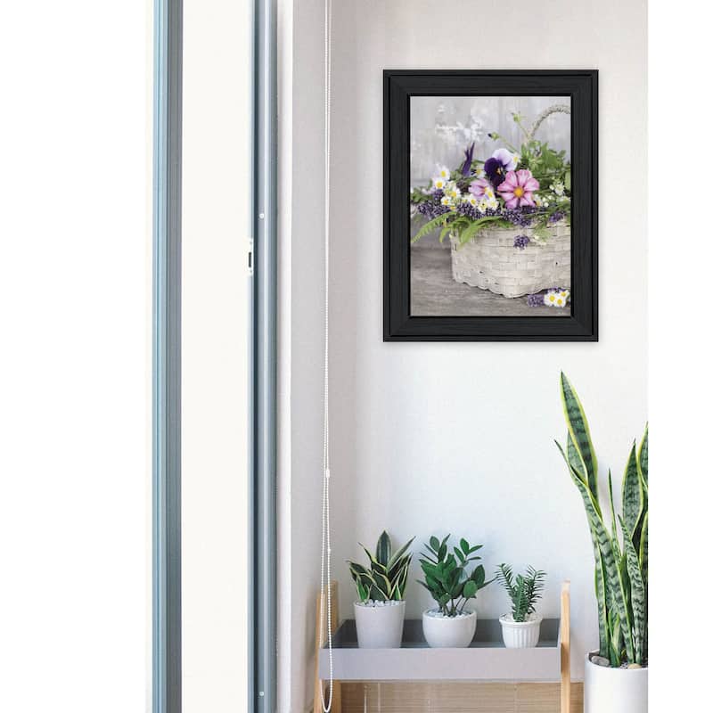 TrendyDecor4U Contemporary " Fresh Garden Basket" Framed Print Wall Art