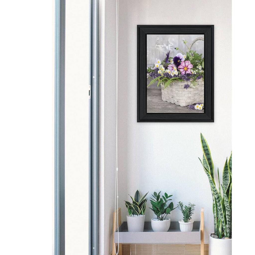 TrendyDecor4U Contemporary " Fresh Garden Basket" Framed Print Wall Art