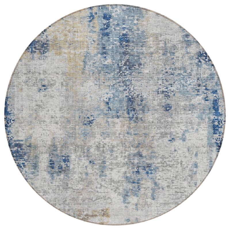 HomeRoots Abstract Transitional Rectangle Outdoor Rug