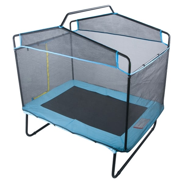slide 2 of 7, UIMOSO 6FT Trampoline for Kids, 72" Indoor/Outdoor Toddlers Trampoline, Mini Baby Trampoline with Safety Enclosure Net 6FT