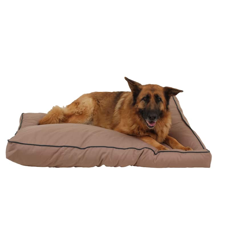 Carolina Pet Faux Gusset Indoor/ Outdoor Dog Bed - Large - Tan